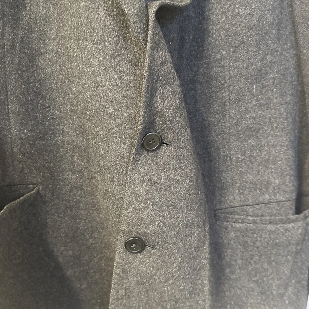 Hart Schaffner Marx Camel Hair Blazer Sport Coat Mens 46 Grey 2 Button Vented